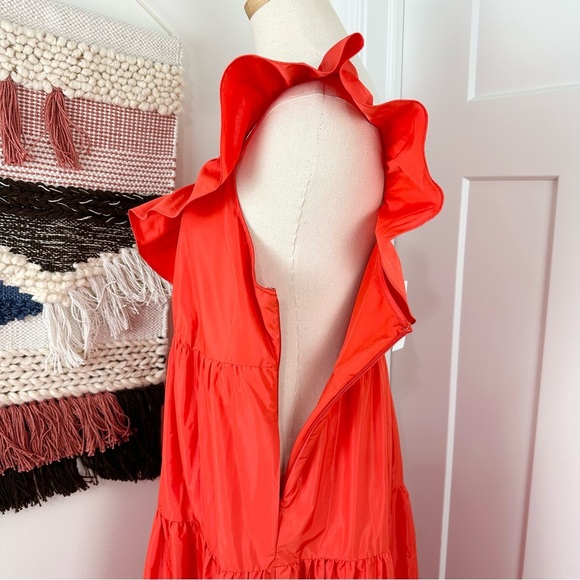 J. Crew Ruffled Scoopneck Dress in Taffeta - Picture 8 of 16